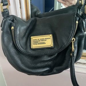 Marc Jacobs Black Leather cross body classic!